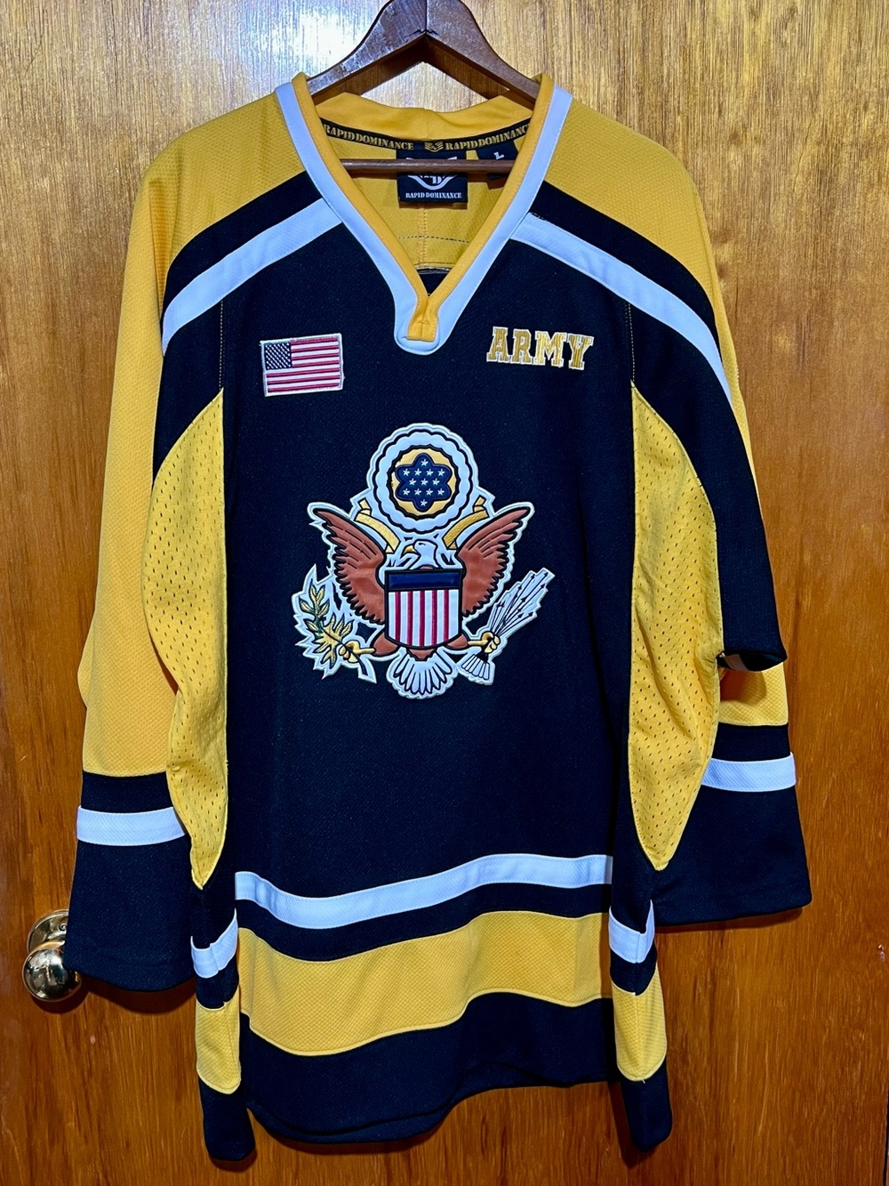 West Point Army Black Knights Hockey Jersey by Rapid Dominance Size Large